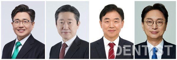 ▲ (왼쪽부터 기호 순서로) 김민겸, 권긍록, 박영섭, 김홍석 후보